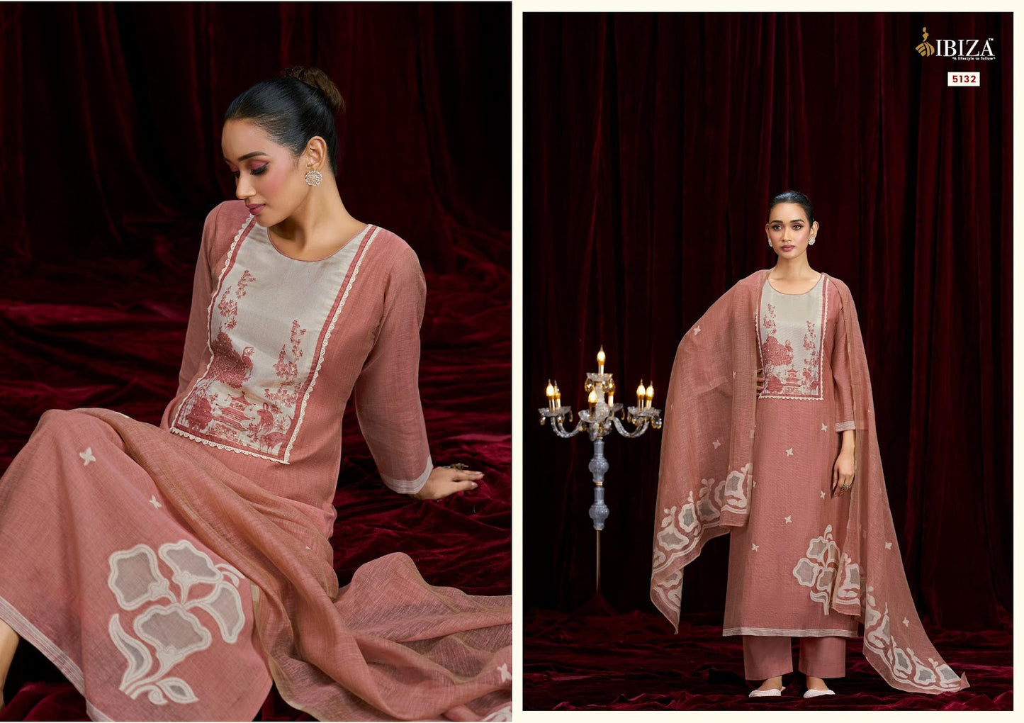 Kriti Ibiza Organic Linen Pant Style Suits Wholesale Price