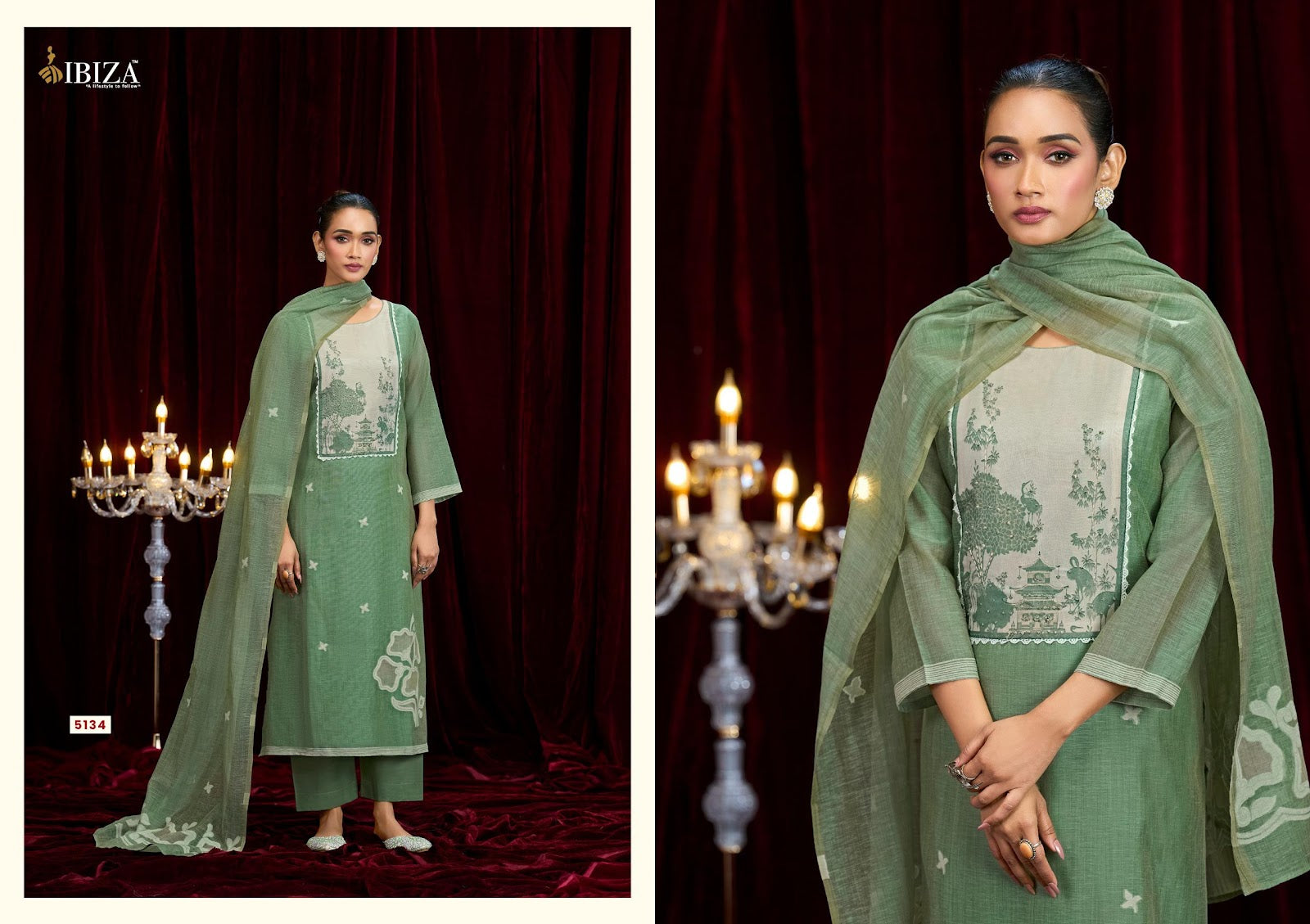 Kriti Ibiza Organic Linen Pant Style Suits Wholesale Price