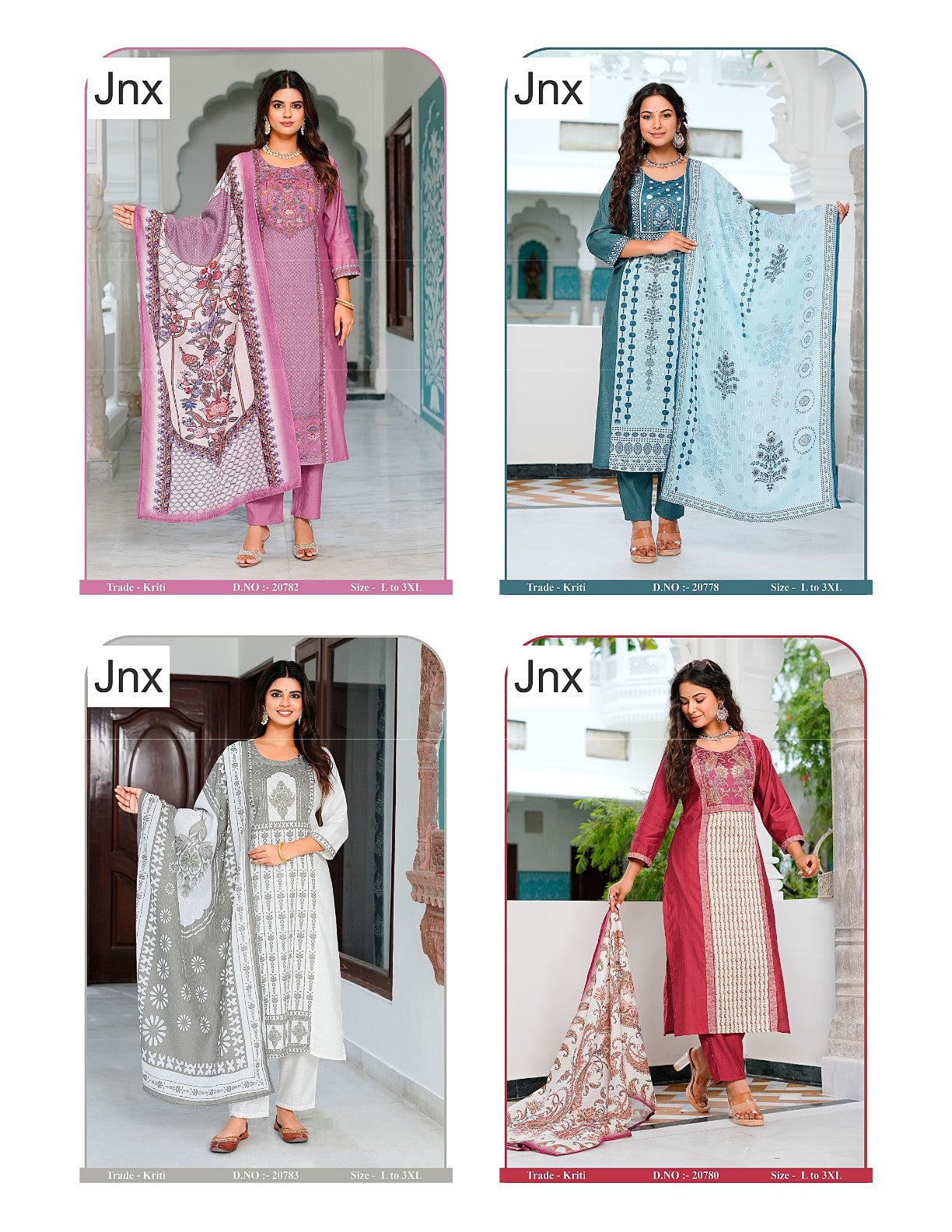 Kriti Jnx Readymade Pant Style Suits Wholesaler Gujarat