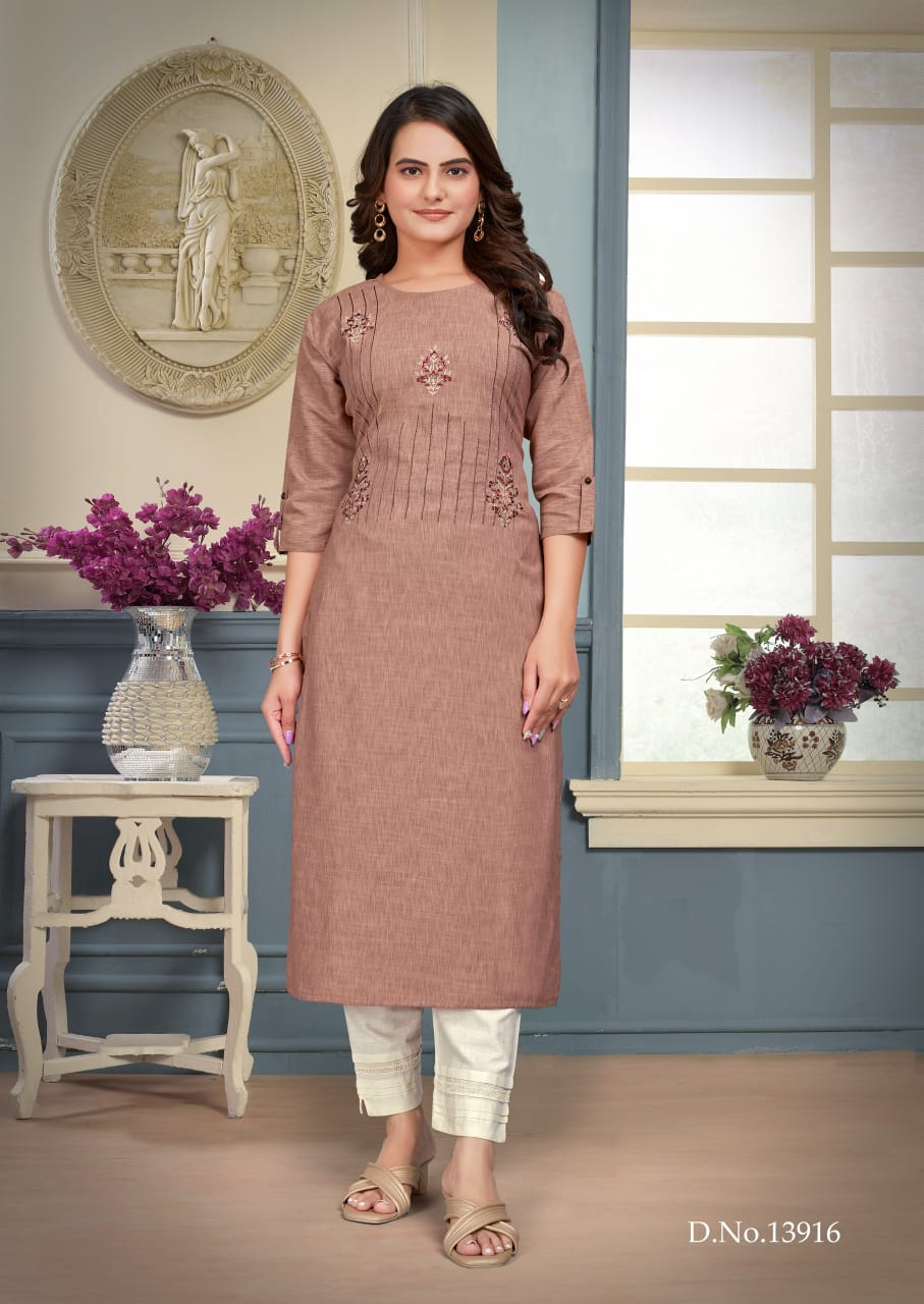 Kriti Kalaroop Liquid Straight Cut Kurtis Supplier