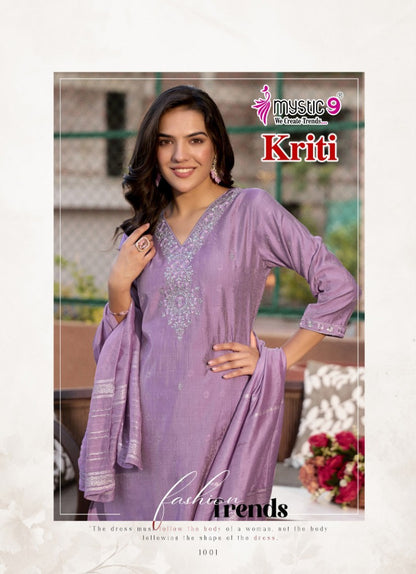 Kriti Vol 1 Mystic 9 Vertican Readymade Pant Style Suits Manufacturer India