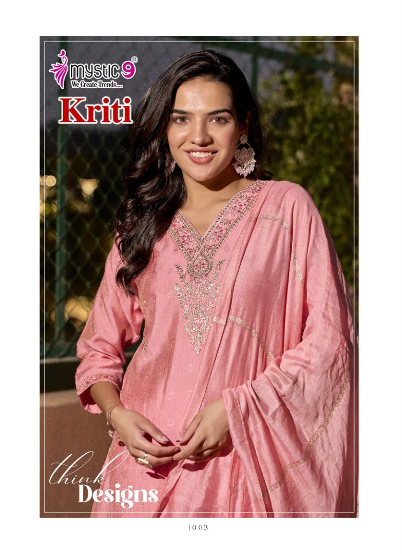 Kriti Vol 1 Mystic 9 Vertican Readymade Pant Style Suits Manufacturer India