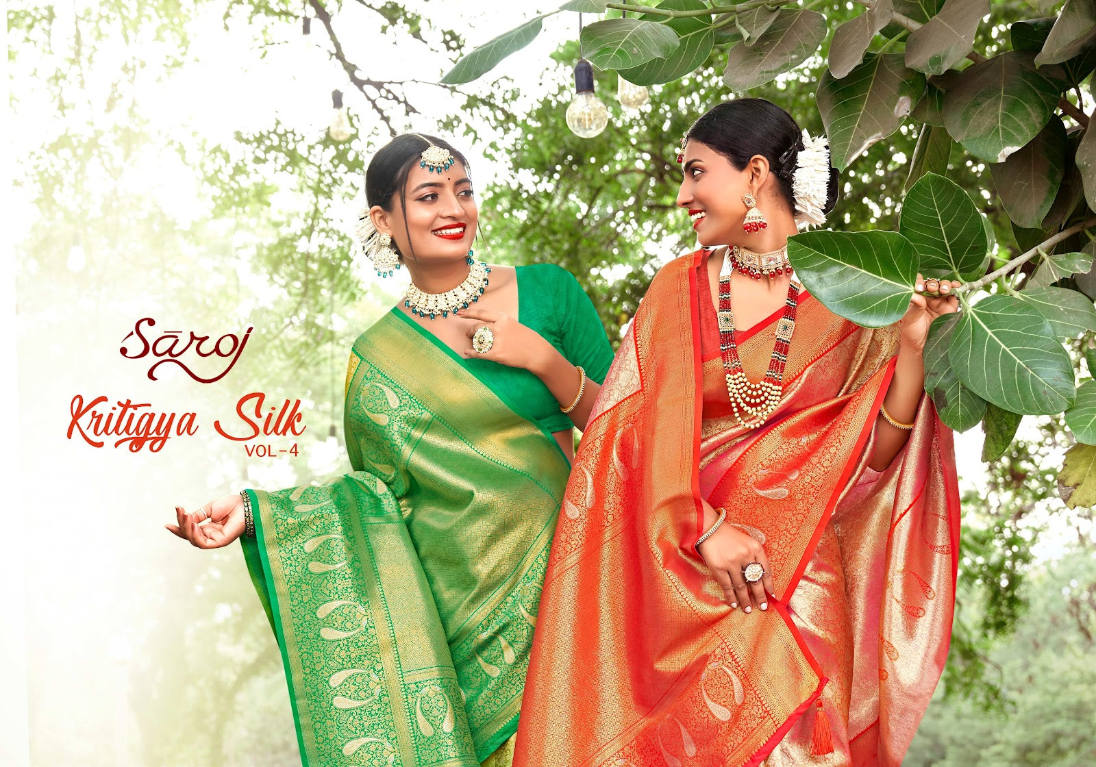 Kritigya Silk Vol 4 Saroj Tissue Sarees Exporter Gujarat
