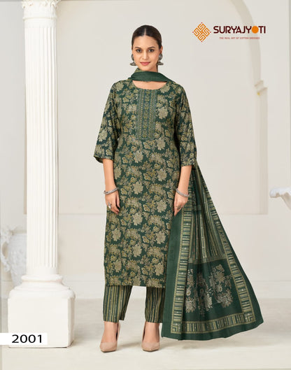 Kritika Advance Vol 2 Suryajyoti Rayon Capsule Readymade Pant Style Suits Exporter