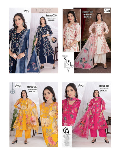 Kritika Ayg Gaji Silk Readymade Anarkali Suits Supplier Gujarat