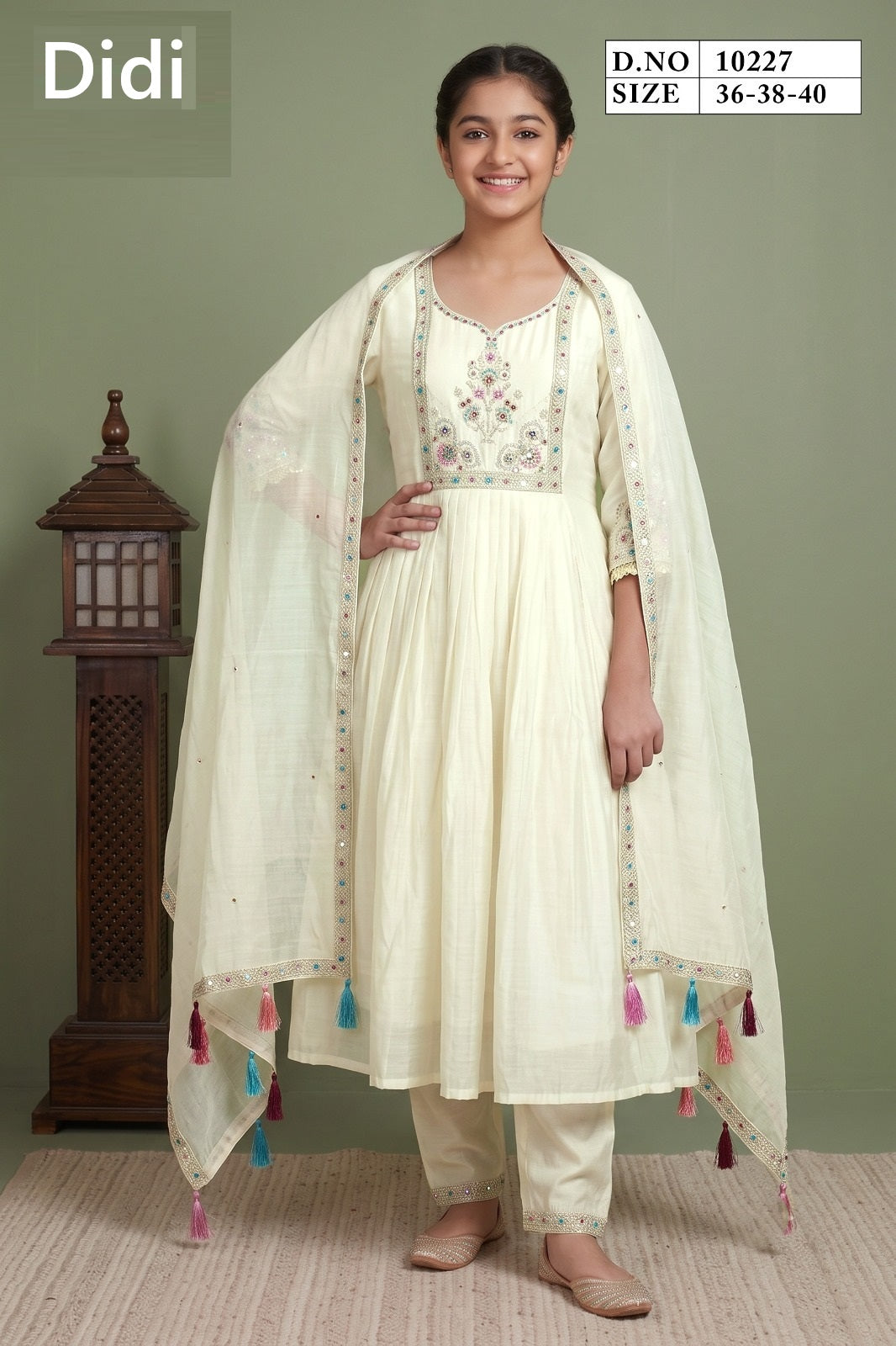 Kritika Dn 10227 Didi Chanderi Girls Readymade Anarkali Suits Wholesaler Gujarat