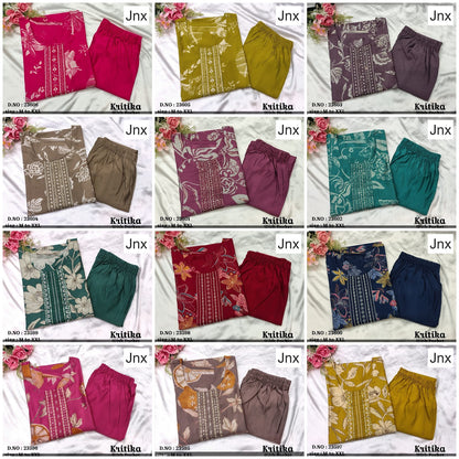Kritika Jnx Vertican Kurti Pant Set Supplier