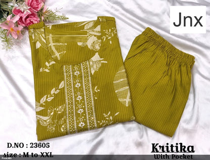 Kritika Jnx Vertican Kurti Pant Set Supplier
