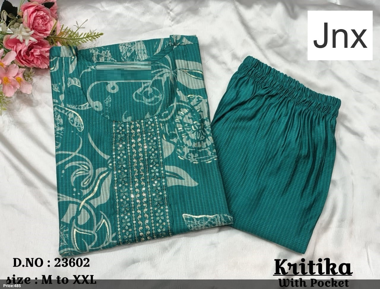 Kritika Jnx Vertican Kurti Pant Set Supplier