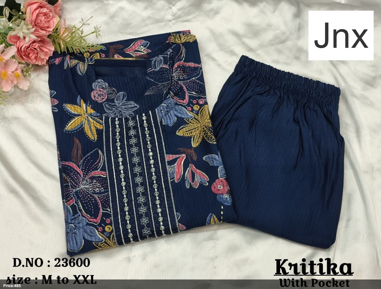 Kritika Jnx Vertican Kurti Pant Set Supplier