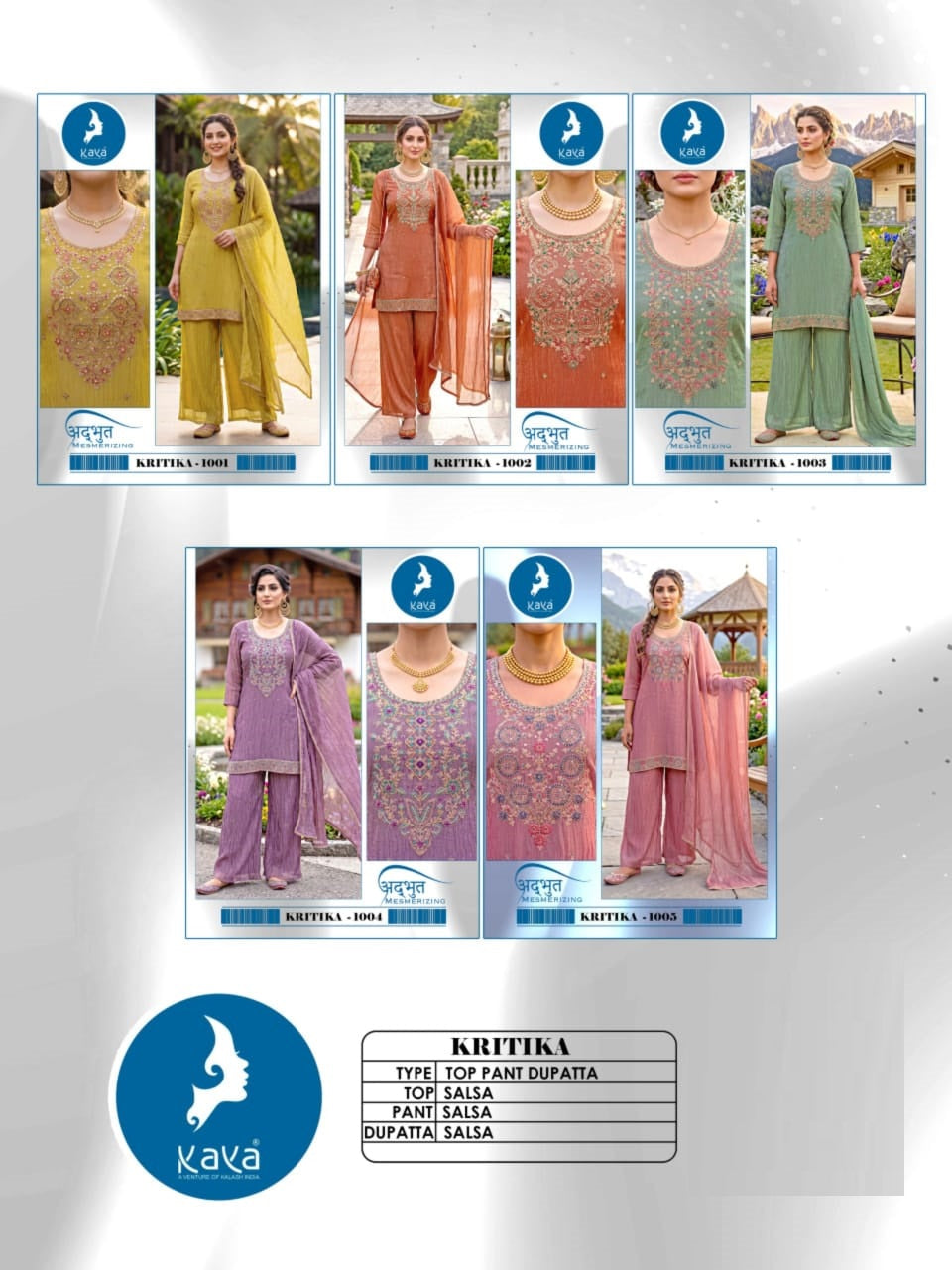 Kritika Kaya Salsa Readymade Plazzo Style Suits Wholesaler India