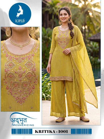 Kritika Kaya Salsa Readymade Plazzo Style Suits Wholesaler India