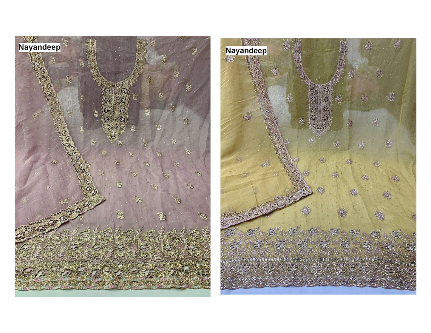 Kritika Nayandeep Rose Gold Salwar Suits Wholesale Price