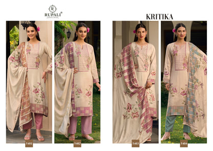 Kritika Rupali Viscose Pashmina Suits Manufacturer Ahmedabad