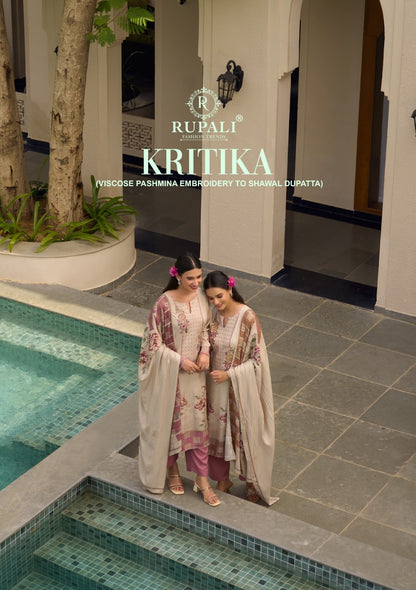 Kritika Rupali Viscose Pashmina Suits Manufacturer Ahmedabad
