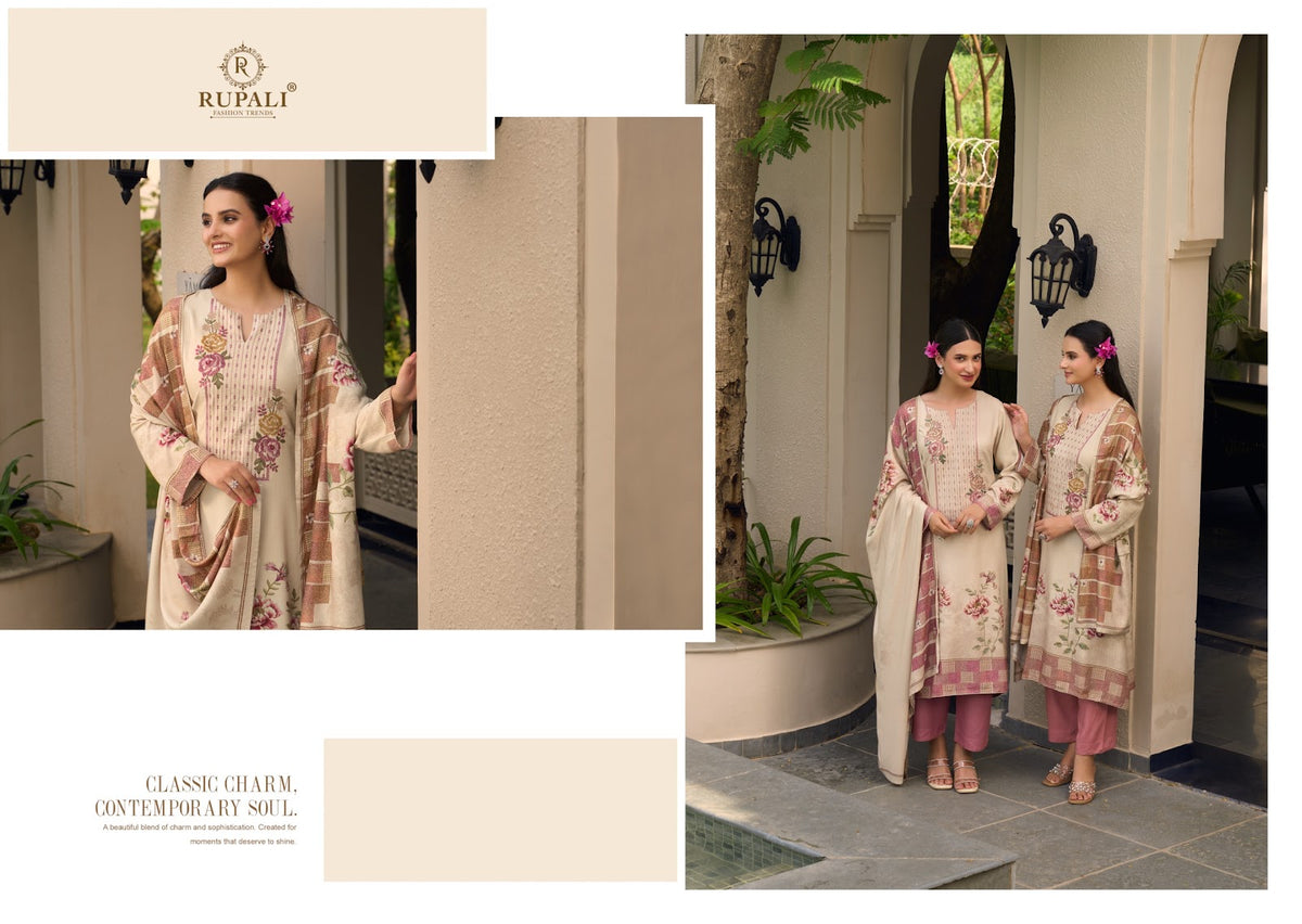 Kritika Rupali Viscose Pashmina Suits Manufacturer Ahmedabad