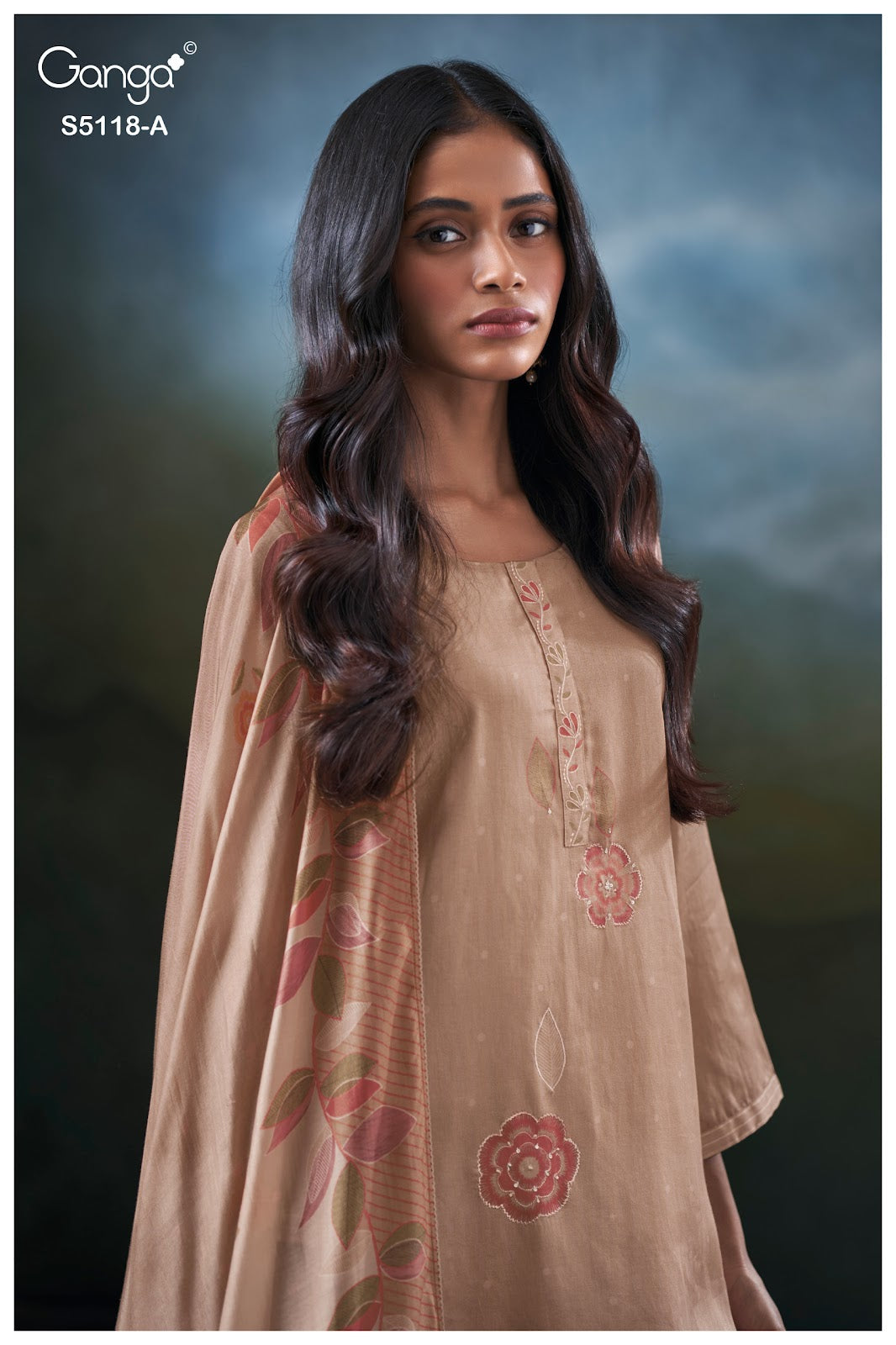 Kritika S5118 Ganga Cotton Satin Pant Style Suits Wholesaler