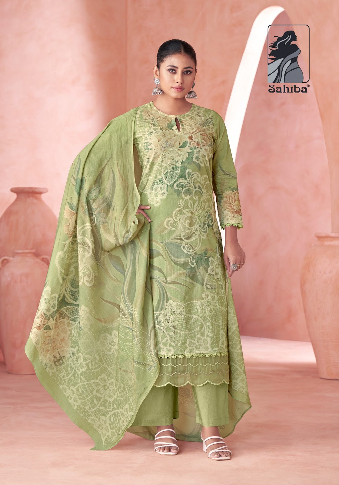 Kritika Sahiba Cotton Lawn Pant Style Suits Supplier Ahmedabad