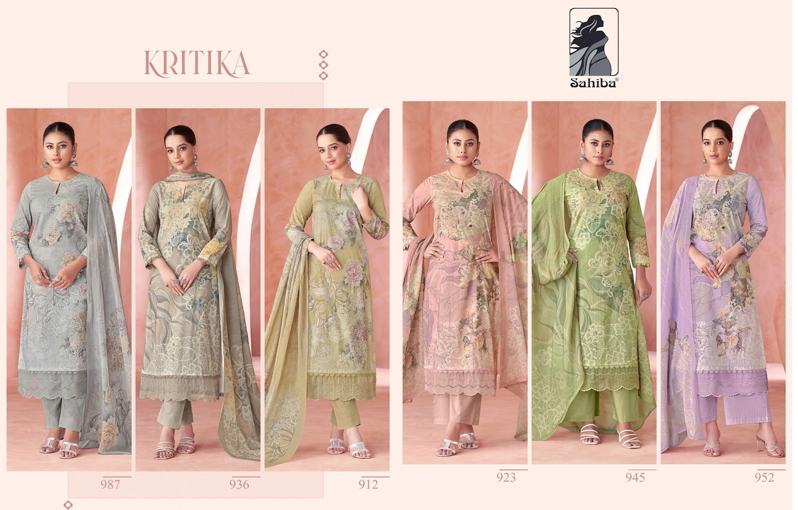 Kritika Sahiba Cotton Lawn Pant Style Suits Supplier Ahmedabad
