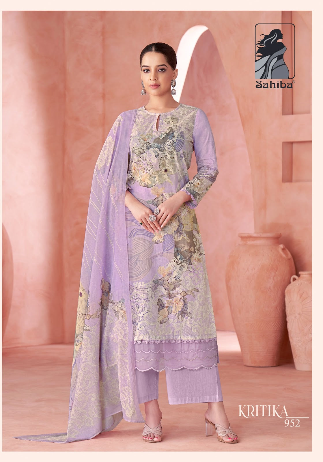 Kritika Sahiba Cotton Lawn Pant Style Suits Supplier Ahmedabad