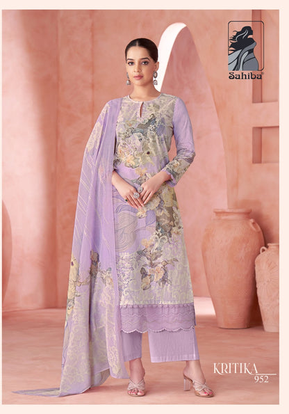Kritika Sahiba Cotton Lawn Pant Style Suits Supplier Ahmedabad