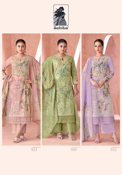 Kritika Sahiba Cotton Lawn Pant Style Suits Supplier Ahmedabad