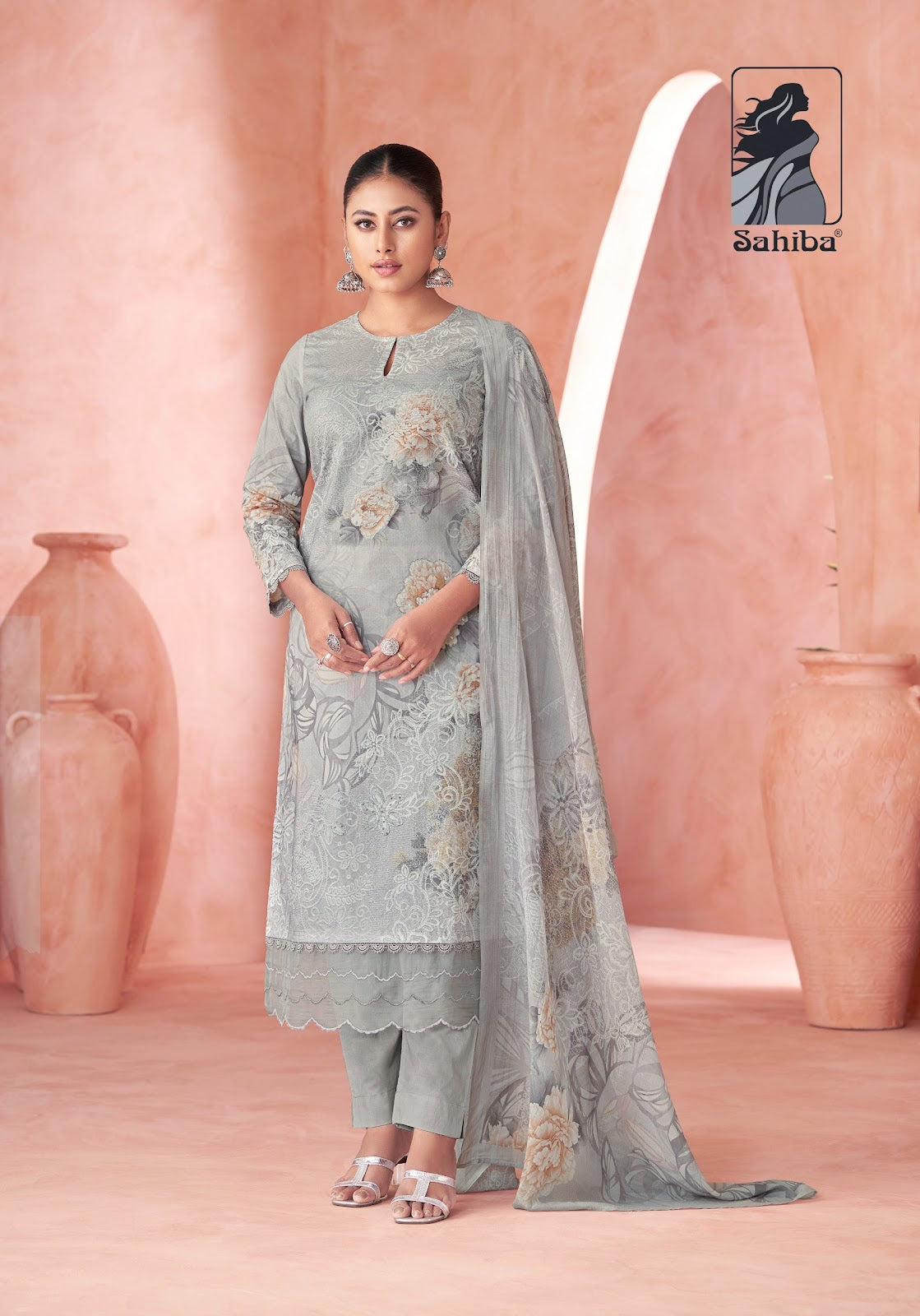 Kritika Sahiba Cotton Lawn Pant Style Suits Supplier Ahmedabad