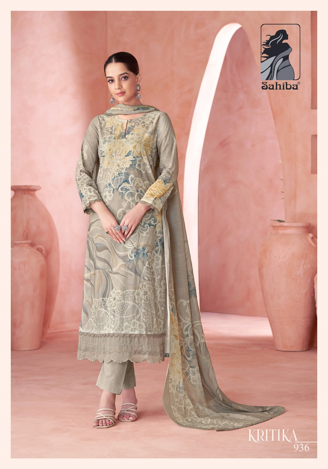 Kritika Sahiba Cotton Lawn Pant Style Suits Supplier Ahmedabad