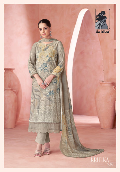 Kritika Sahiba Cotton Lawn Pant Style Suits Supplier Ahmedabad