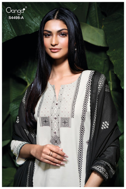 Kritsha 4498 Ganga Cotton Plazzo Style Suits Wholesaler