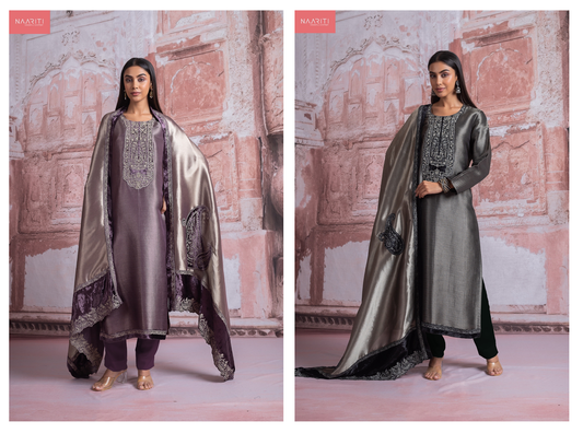 Kritvi Naariti Pure Silk Pant Style Suits Supplier Gujarat