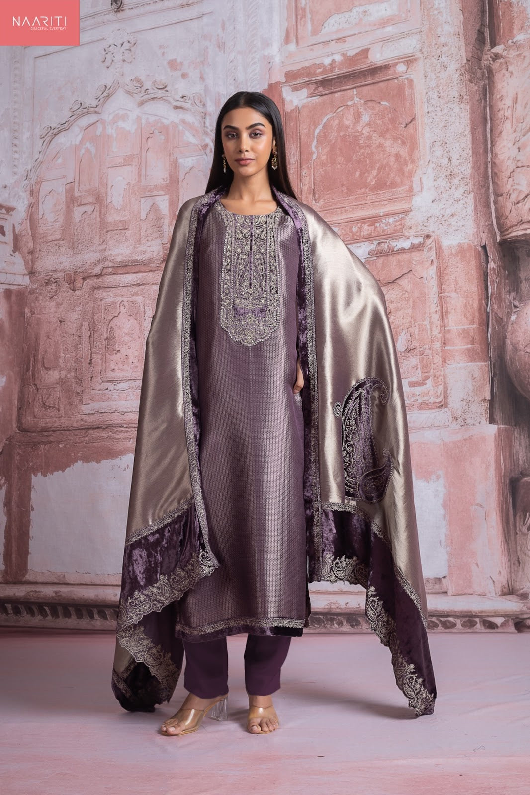 Kritvi Naariti Pure Silk Pant Style Suits Supplier Gujarat