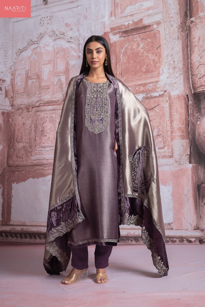 Kritvi Naariti Pure Silk Pant Style Suits Supplier Gujarat