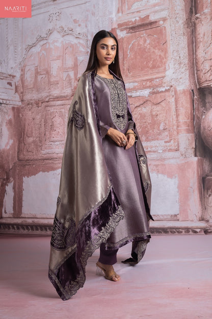 Kritvi Naariti Pure Silk Pant Style Suits Supplier Gujarat