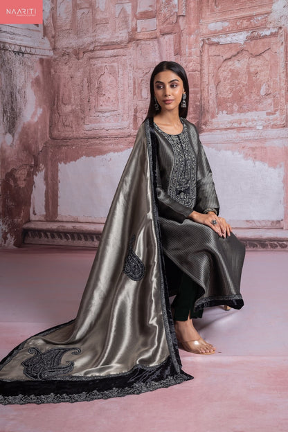 Kritvi Naariti Pure Silk Pant Style Suits Supplier Gujarat