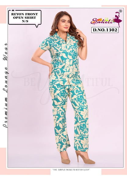 Kriva 1302 Saheli Reyon Co Ord Set Wholesaler Gujarat