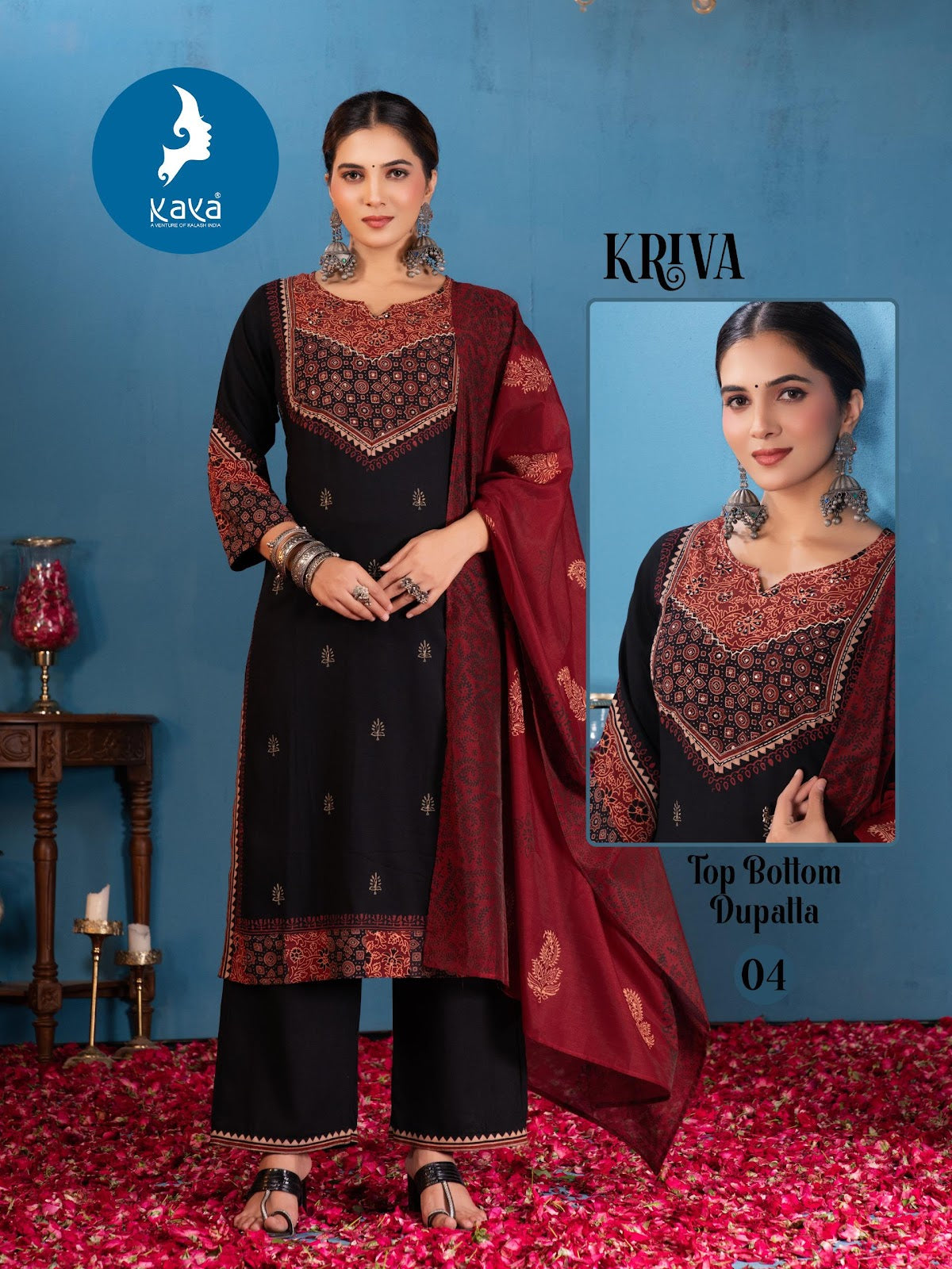 Kriva Kaya Rayon Readymade Plazzo Style Suits Wholesale