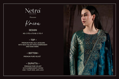Kriva Netra Velvet Suits Supplier