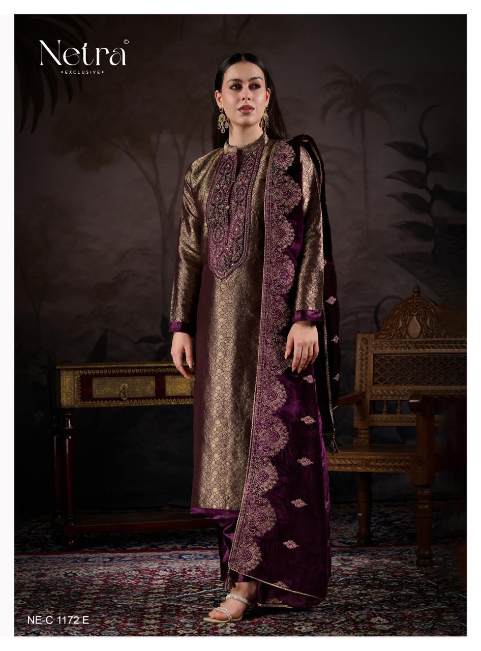 Kriva Netra Velvet Suits Supplier