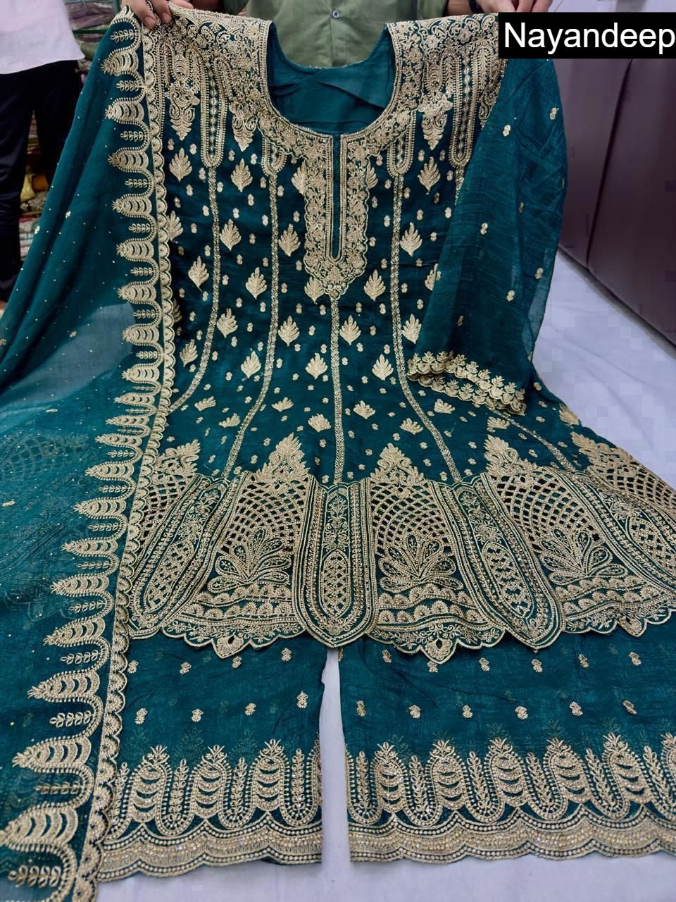 Kriya Nayandeep Silk Readymade Plazzo Style Suits Manufacturer Gujarat