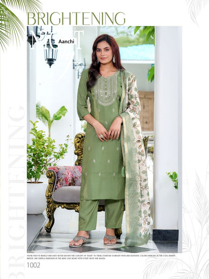 Krupa Aanchi Roman Readymade Pant Style Suits Exporter India