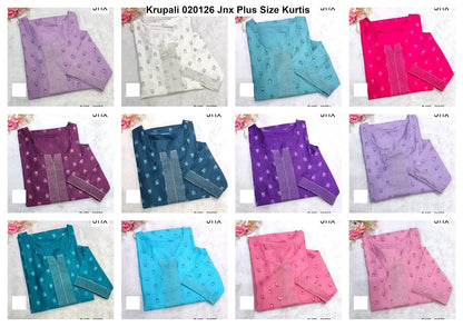 Krupali 020126 Jnx Plus Size Kurtis Wholesaler Ahmedabad