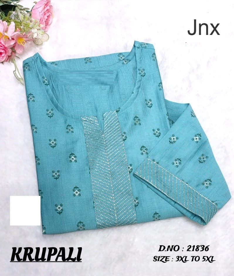 Krupali 020126 Jnx Plus Size Kurtis Wholesaler Ahmedabad