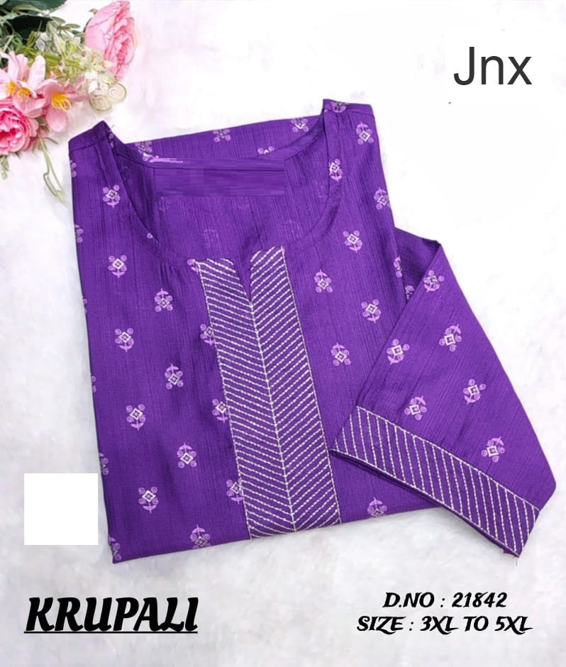 Krupali 020126 Jnx Plus Size Kurtis Wholesaler Ahmedabad