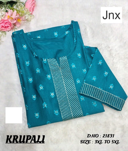 Krupali 020126 Jnx Plus Size Kurtis Wholesaler Ahmedabad