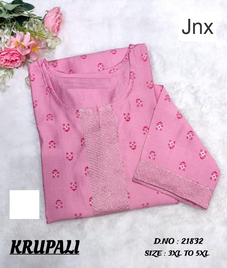 Krupali 020126 Jnx Plus Size Kurtis Wholesaler Ahmedabad