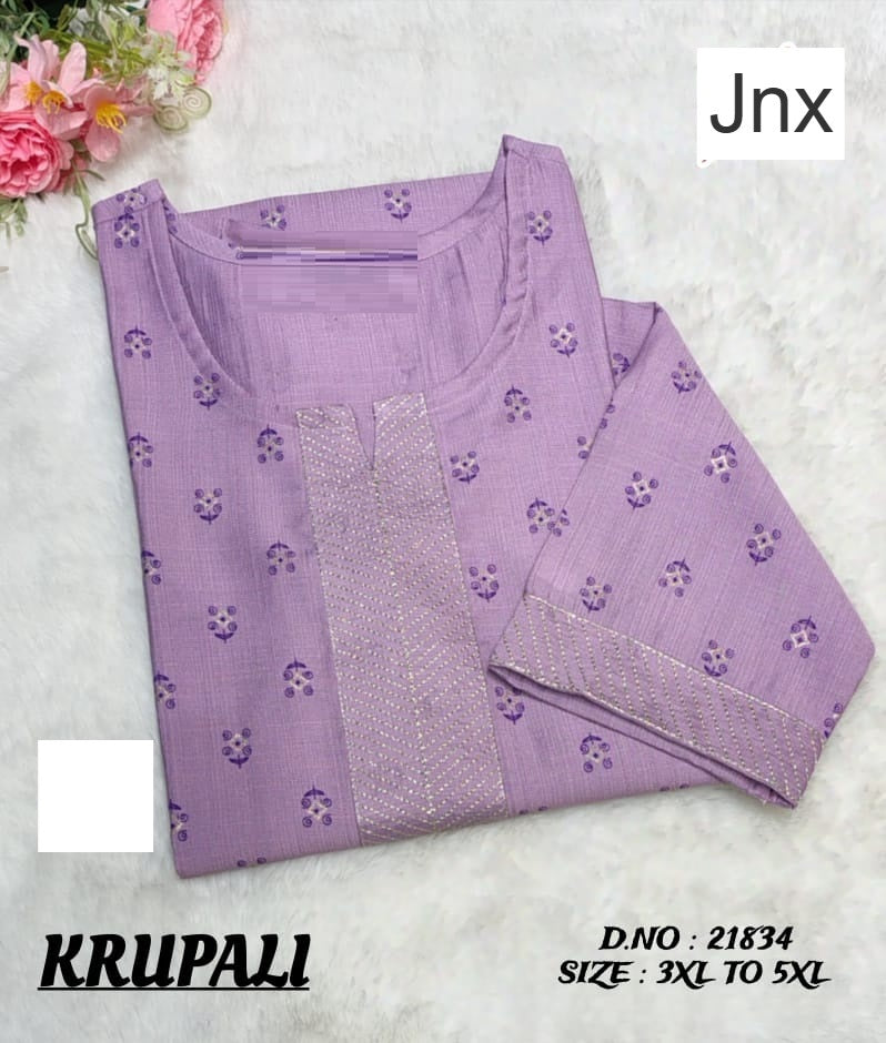 Krupali 020126 Jnx Plus Size Kurtis Wholesaler Ahmedabad