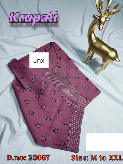 Krupali Jnx Vetican Kurti With Pocket Manufacturer Gujarat