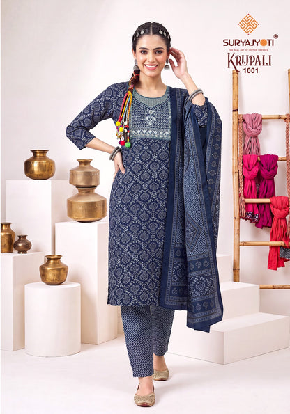 Krupali Vol 1 Suryajyoti Capsule Readymade Pant Style Suits Exporter Gujarat