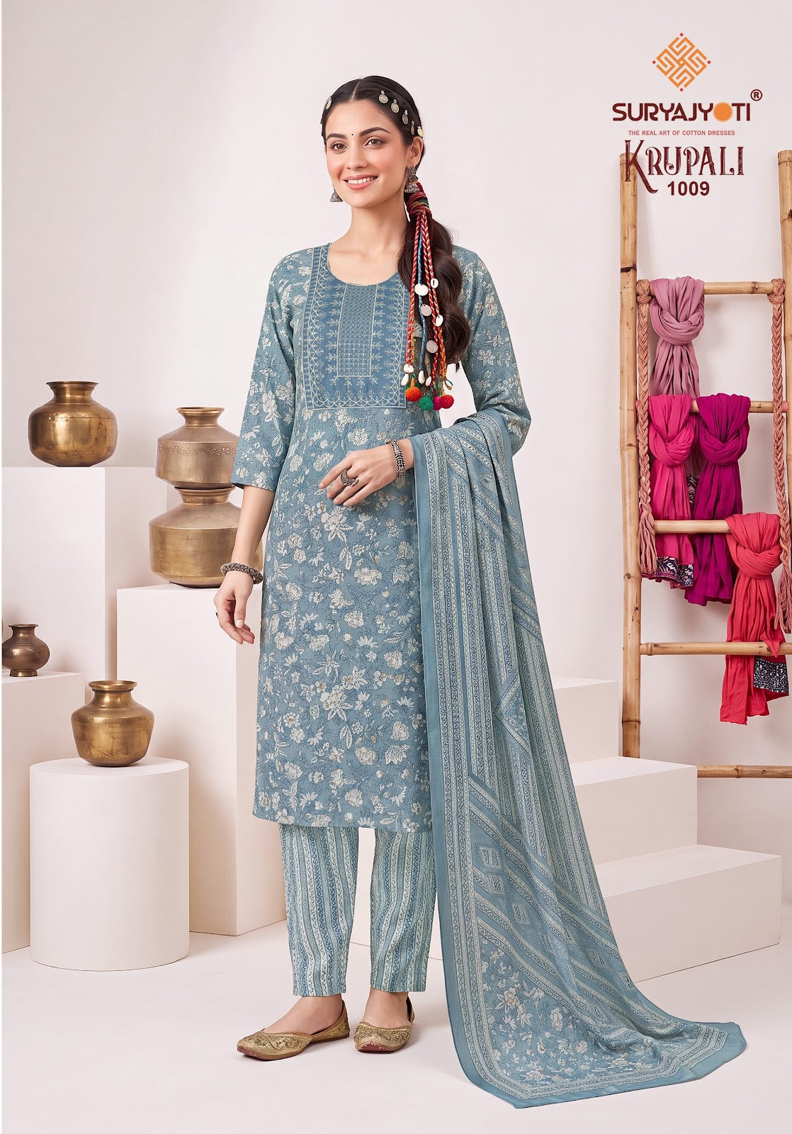 Krupali Vol 1 Suryajyoti Capsule Readymade Pant Style Suits Exporter Gujarat